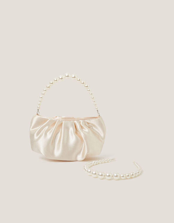 Pearl Headband & Satin Bag Set, , large