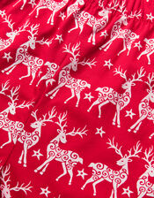 Reindeer Jersey Long Pyjamas Set, Red (RED), large