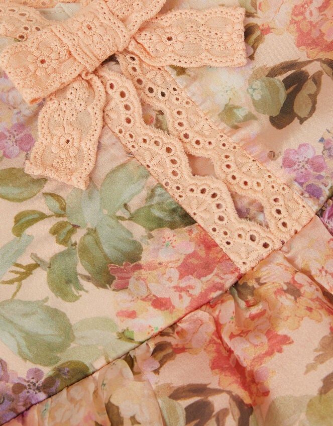 Baby Alma Floral Print Lace Dress, Multi (MULTI), large