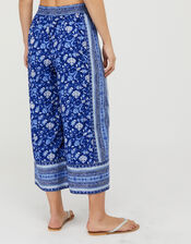 Billie Printed Culottes in LENZING™ ECOVERO™, Blue (BLUE), large