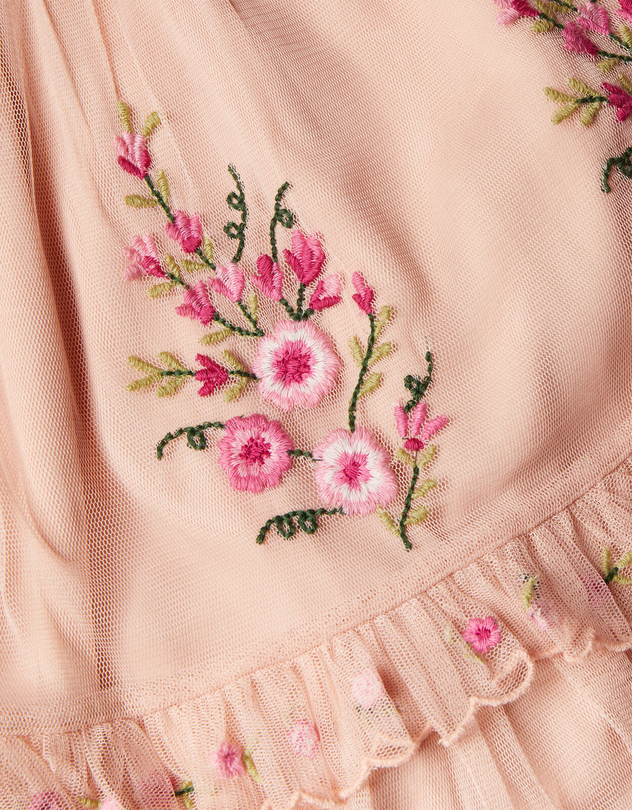 Mesh frill top dress