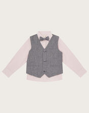 Three-Piece Vest and Shirt Set, Gray (GREY), large