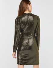 Trinity Sequin Tux Dress, Gold (GOLD), large