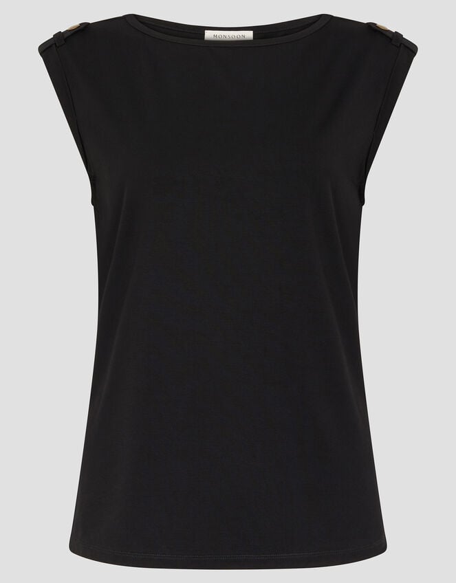 Uma Utility Jersey Tank Top, Black (BLACK), large
