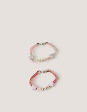 2-Pack Mon Cheri Bead Gingham Bracelets , , large
