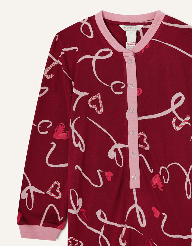MINI ME Love Print Christmas Sleepsuit , Red (RED), large
