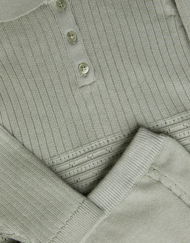 Newborn Knitted Top and Leggings Set, Green (GREEN), large