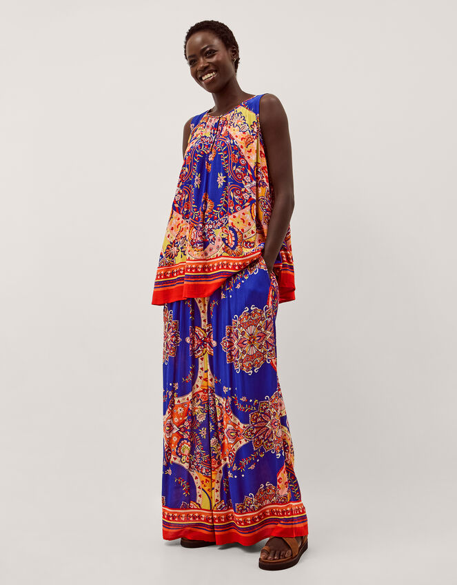 Padma Sleeveless Printed Top, Blue (COBALT), large