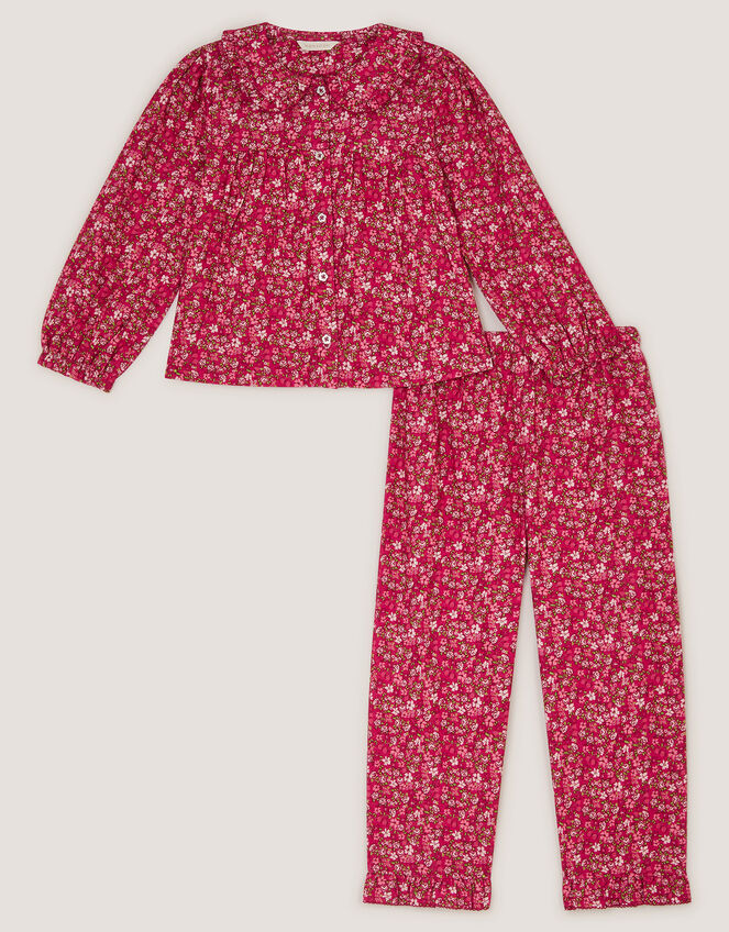 Floral Print Long Pyjama Set , Pink (PINK), large