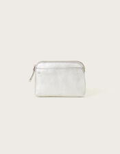 Small Leather Metallic Pouch, , large