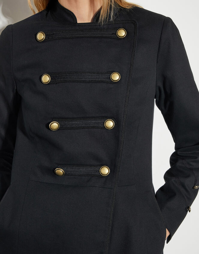 Inez Military Jacket, Black (BLACK), large