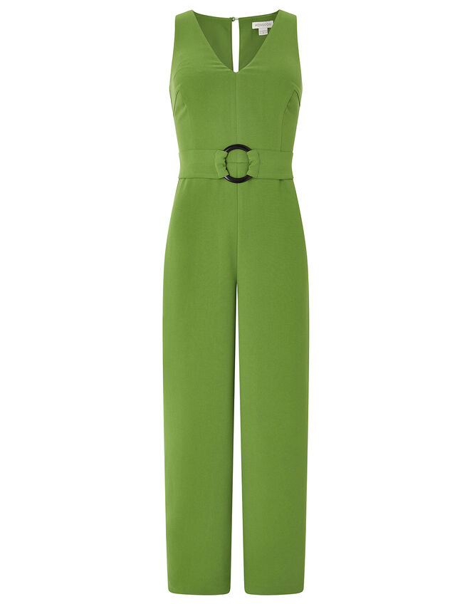 Gilly V Neck Jumpsuit, Green (GREEN), large