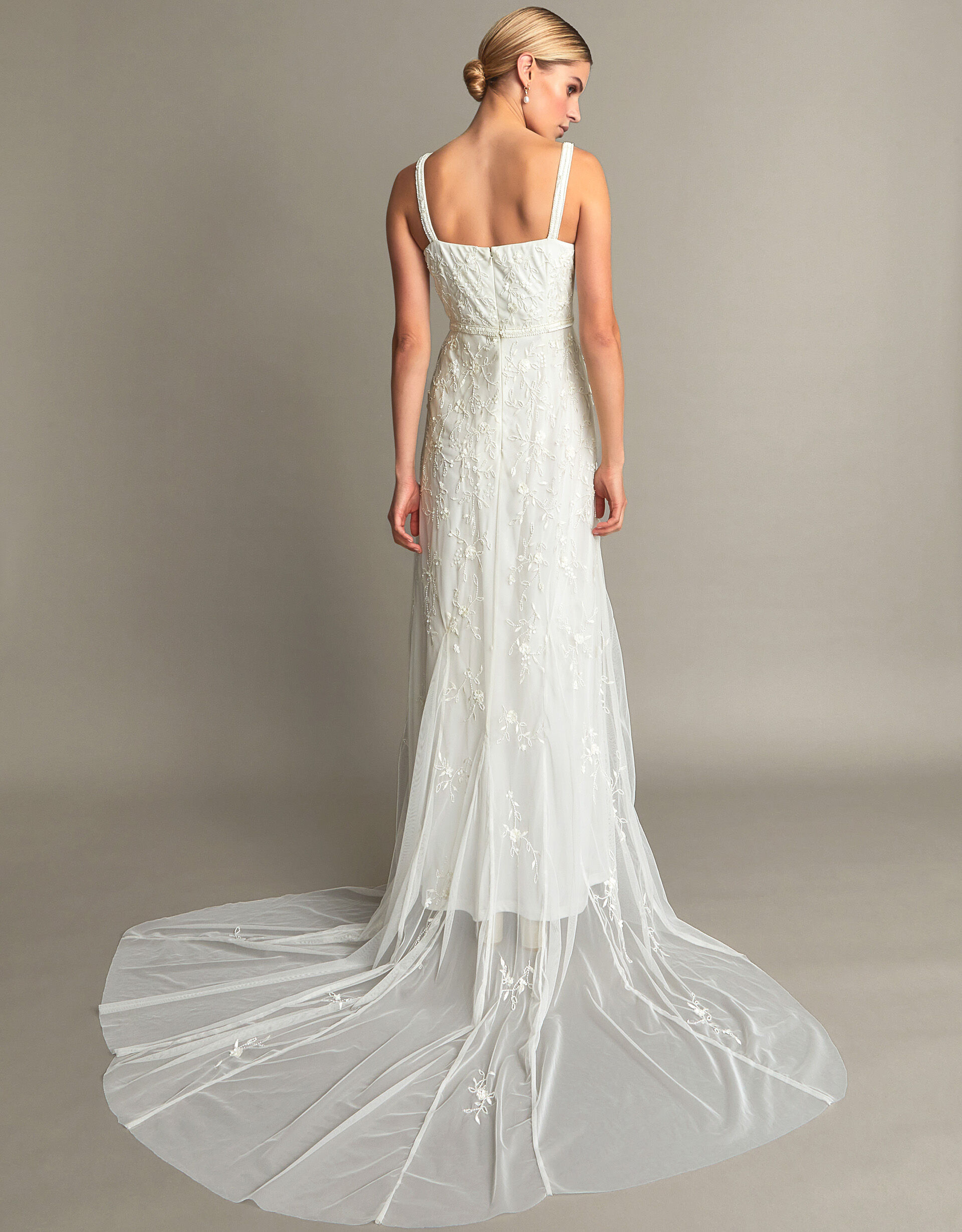 Holly Cowl Neck Bridal Dress Ivory