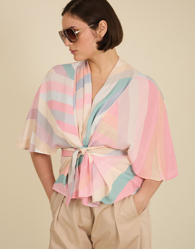 Tallula Print Tie Front Shirt Dress