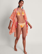 Embellished Bandhani Cover-Up, Orange (CORAL), large