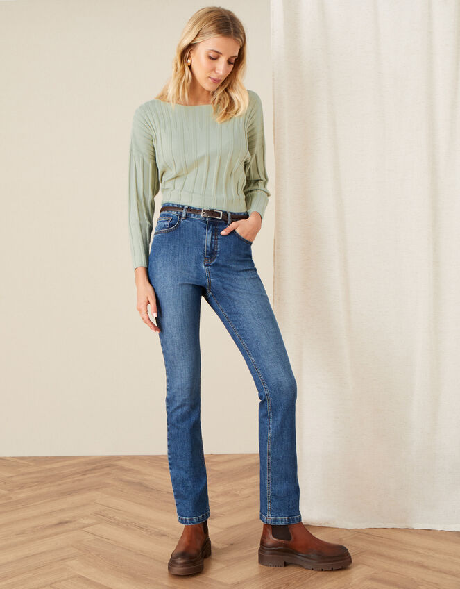 Fran Longline Jumper, Green (GREEN), large