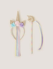 Unicorn Headband & Wand Set, , large