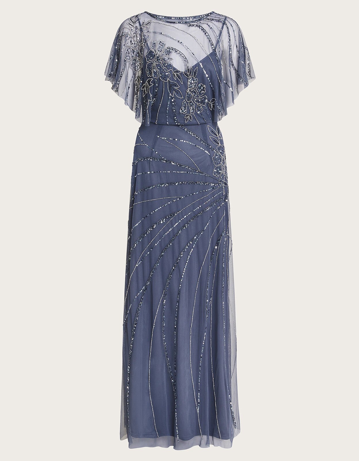 Sienna Embellished Maxi Dress Blue Evening Dresses Monsoon Global