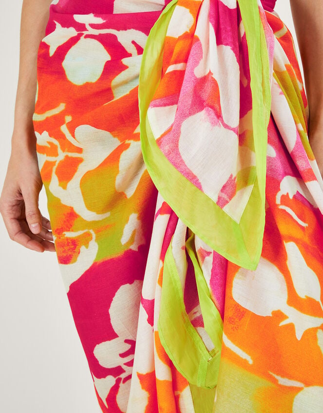 Abstract Floral Sarong, , large