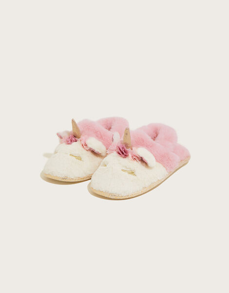 Rosy Unicorn Slingback Slippers, Pink (PINK), large