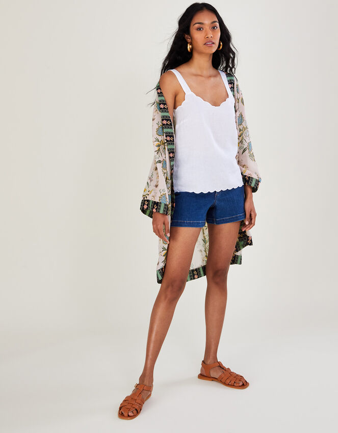 Chintz Border Print Cover Up in Recycled Polyester, , large