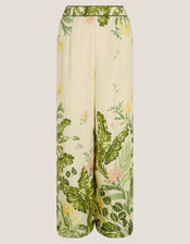Fleur Floral Wide Leg Pants, Cream (CREAM), large