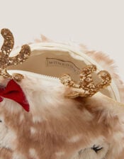 Faux Fur Reindeer Purse Bag, , large