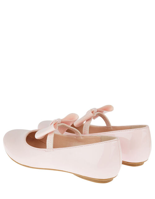Patent Bow Ballerina Flats, Pink (PINK), large