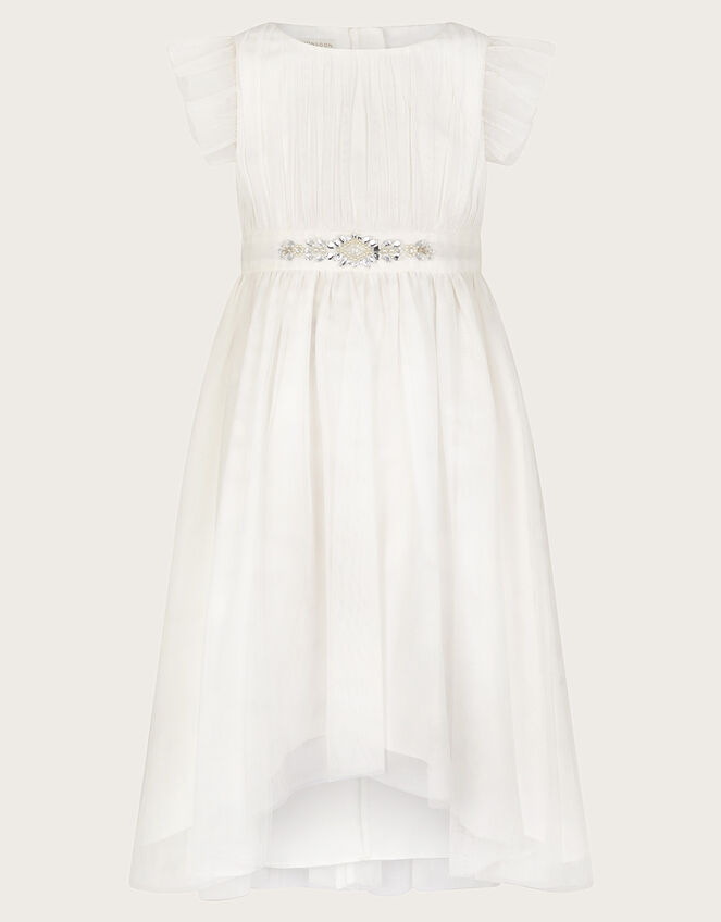 Penelope Belt Dress, Ivory (IVORY), large