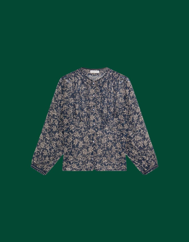 Maison Hotel Corina Floral Blouse, Teal (TEAL), large