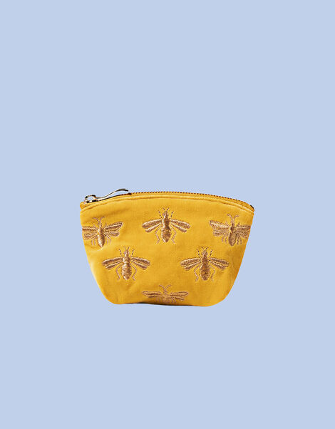 Elizabeth Scarlett Honey Bee Velvet Coin Purse, , large