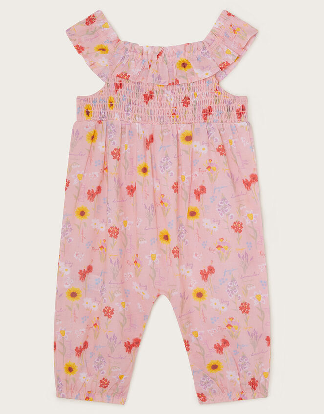 Newborn Sunflower Romper, Pink (PALE PINK), large