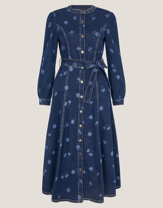 Lulu Daisy Denim Midi Dress, Blue (DENIM BLUE), large