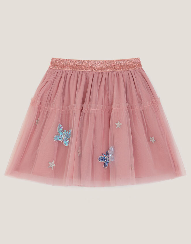 Butterfly Fairy Mesh Skirt, Pink (PINK), large