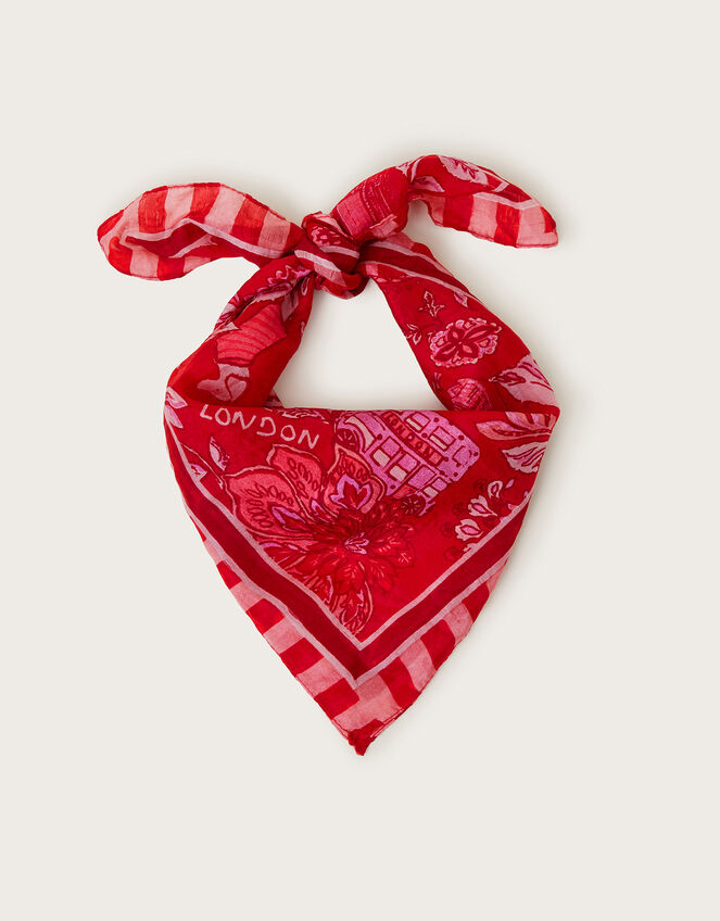 London Print Silk Scarf, , large