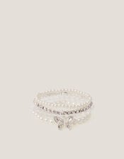 4-Pack Butterfly Beaded Bracelets, , large