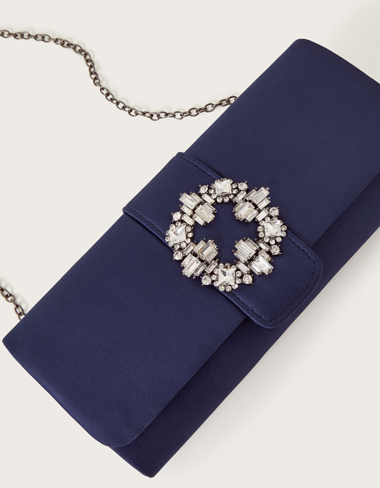 Navy blue satin clutch sales