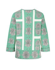 East Ula Print Quilted Jacket, Green (GREEN), large