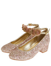 Cancan Glitter Heeled Shoes, Pink (PINK), large