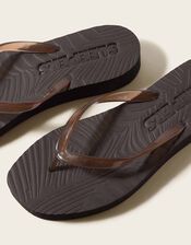 East Tapered Platform Flip Flops, Brown (BROWN), large