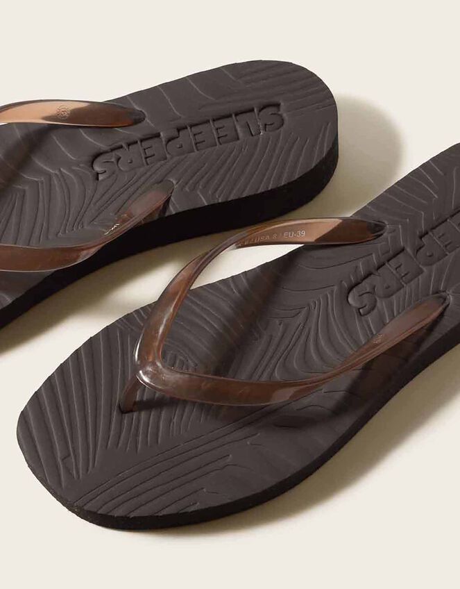 East Tapered Platform Flip Flops, Brown (BROWN), large