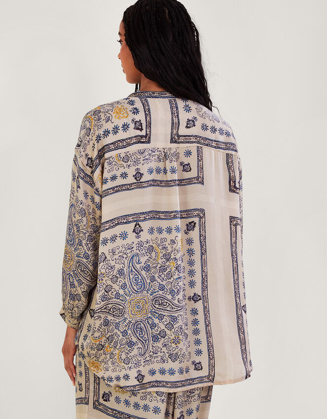 One Hundred Stars Mehndi Print Shirt, Blue (BLUE), large