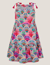 Rainbow Shell Tiered Dress, Multi (MULTI), large