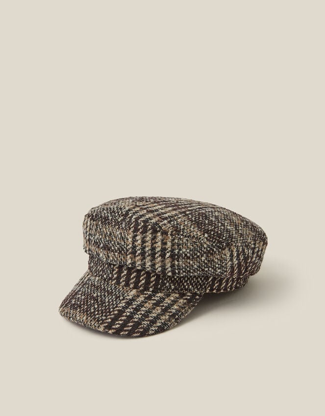Myla Check Baker Boy Hat, , large