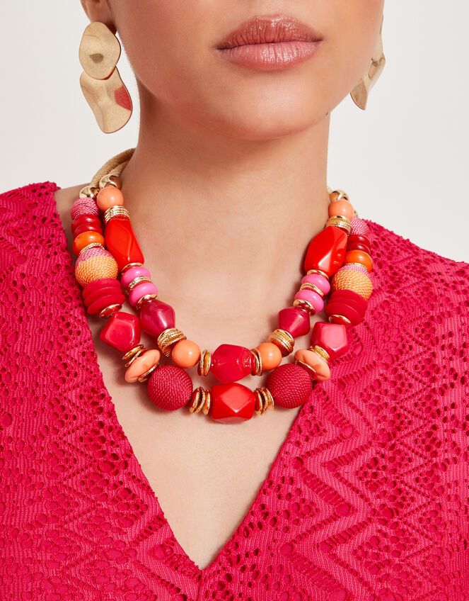 Woven Beaded Necklace, , large