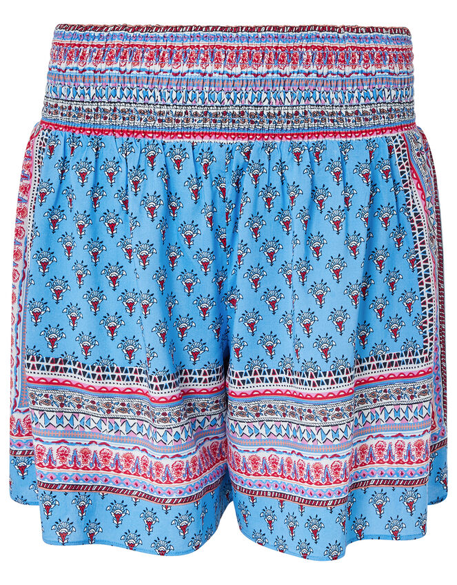 Dahlia Printed Shorts in LENZING™ ECOVERO™ , Blue (BLUE), large
