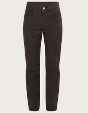 Coated Denim Skinny Jeans, Brown (CHOCOLATE), large