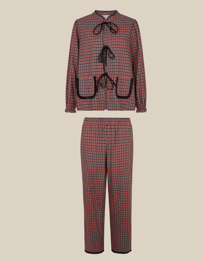 Charlie Check Print Long Pyjamas Set, Multi (MULTI), large