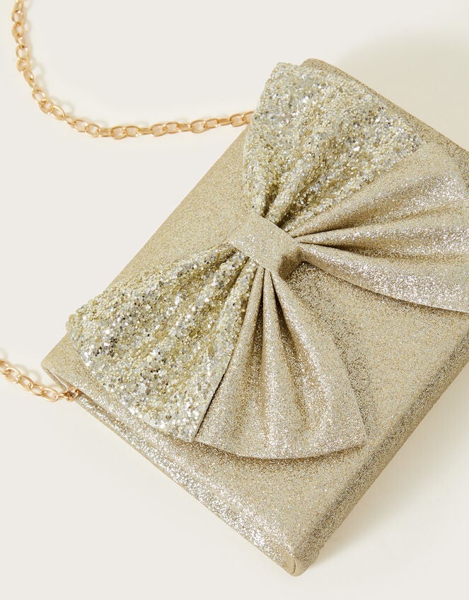 Glitter Bow Mini Bag, , large
