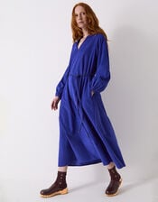 East Mahi Corduroy Midi Dress, Blue (BLUE), large